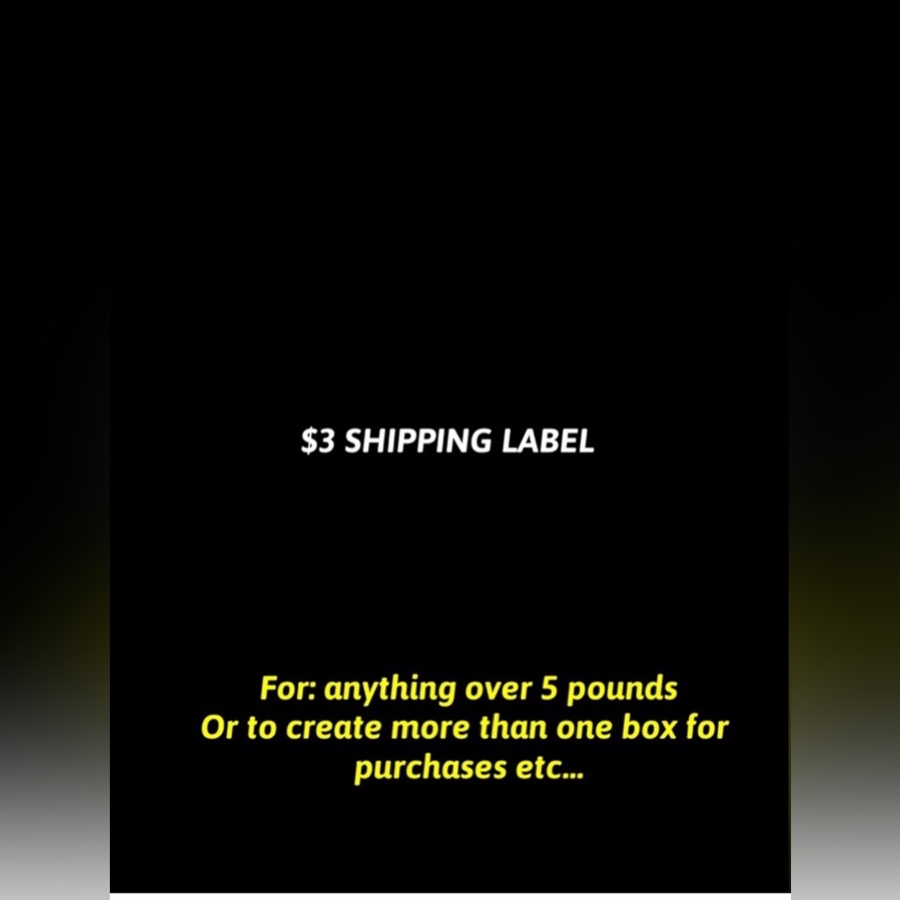 shipping label for anything over 5 pounds